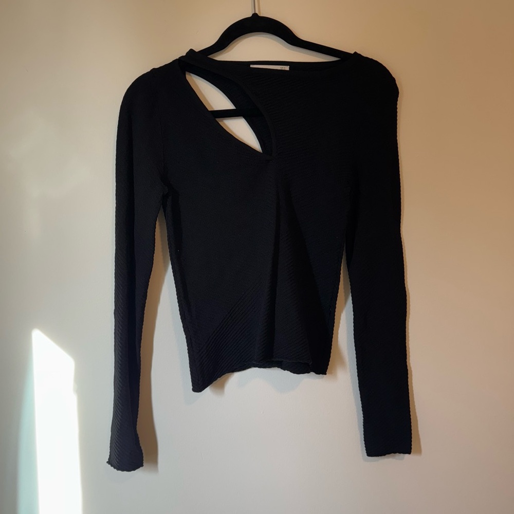 Zara Ribbed Cutout Sweater Medium